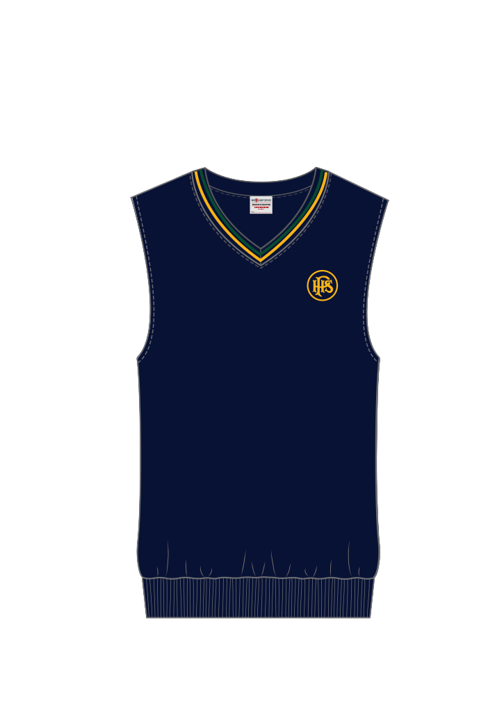 Papanui High School Vest Navy/Forest/Gold