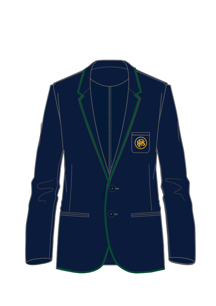 Papanui High School Blazer Navy/Forest Braid