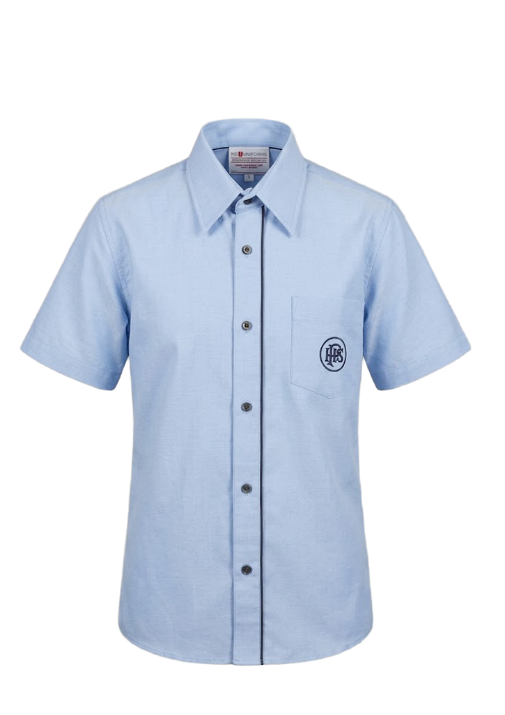 Papanui High School SS Shirt Powder Blue/Navy